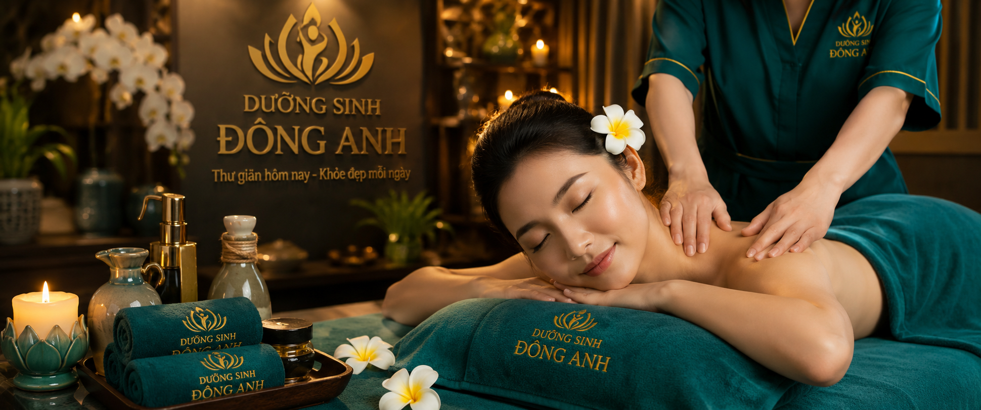 Dưỡng Sinh Đông Anh mang đến không gian spa dưỡng sinh sang trọng với phong cách thư giãn hiện đại, kết hợp ánh sáng ấm áp và liệu pháp massage chuyên sâu giúp khách hàng phục hồi năng lượng sau những giờ làm việc căng thẳng.